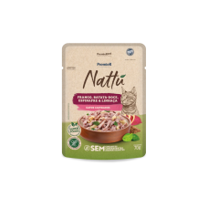 Premier Gourmet Nattu Gatos Castrados Frango e Batata Doce 70 g - Display com 20 unidades