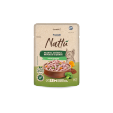 Premier Gourmet Nattu Gatos Filhotes Frango e Abóbora 70 g - Display com 20 unidades