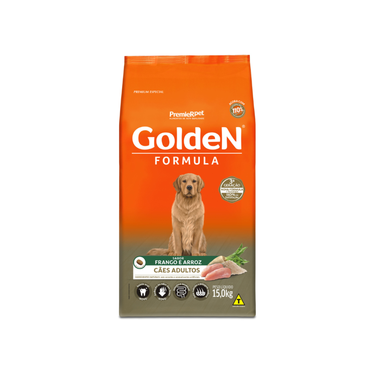 Golden Formula Cães Adultos Frango e Arroz 15kg