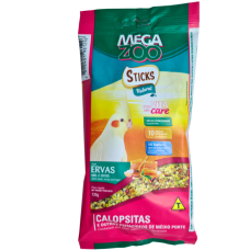 Megazoo Sticks Calopsitas Ervas, Mel e Ovos 120g